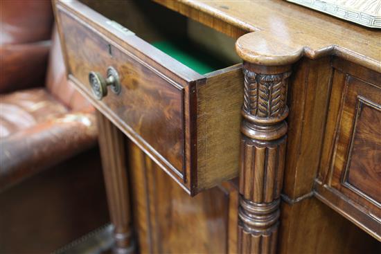 Attributed to Gillows of Lancaster. A Regency mahogany dwarf bookcase, W.6ft 10in. D.1ft 3in. H.3ft 1in.